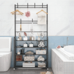 ⁦منظم متعدد الطبقات للأحذية والملابس بخمسة رفوف  هو حل مثالي لترتيب مدخل البيت⁩ - الصورة ⁦2⁩